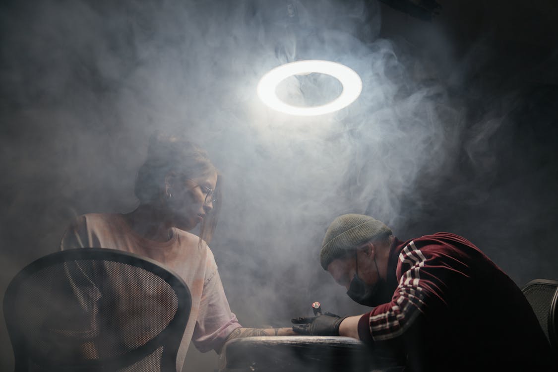 Studio artist working